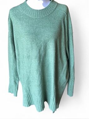 Free People Oversized Crewneck Sweater - Mint Green